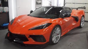 Corvette C8 po polerowaniu lakieru i zabezpieczeniu powłoką ceramiczną